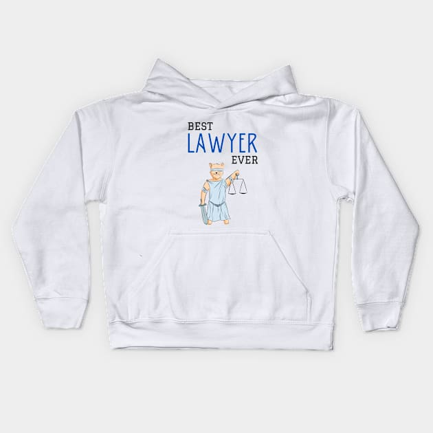 Best lawyer ever Kids Hoodie by cypryanus